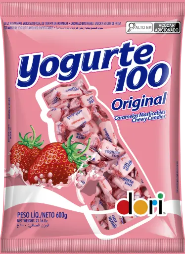 [DO0002] BALA MASTIGÁVEL YOGURTE 100 ORIGINAL 400GR (24 X 400GR)