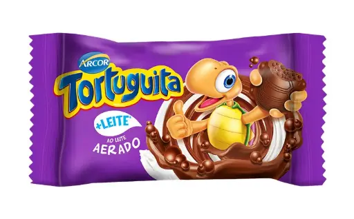 [AR0008] CHOCOLATE TORTUGUITA AERADA AO LEITE DISPLAY 24 X 15,5GR (12 X 372GR)