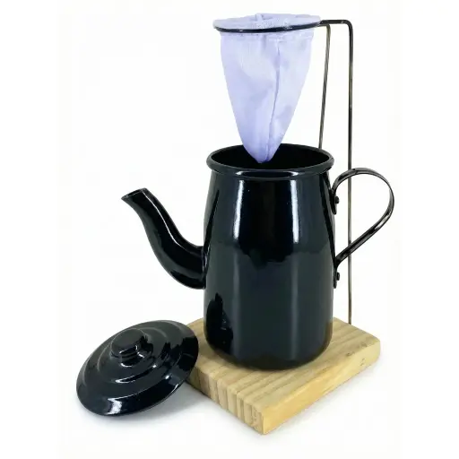[AB0004] MINI COADOR CAFÉ BASE COM BULE 400ML ALUMIBOM