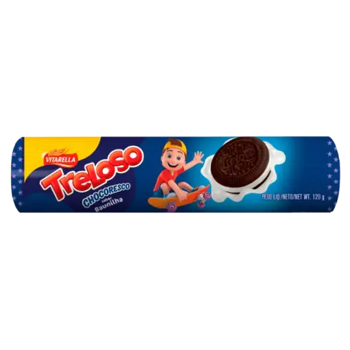 [VT0001] BISCOITO RECHEADO TRELOSO 120G BAUNILHA (36 X 120G)