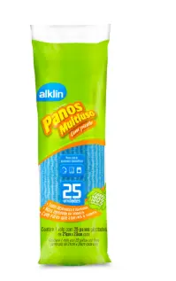 [ALK8049] PANO MULTIUSO AZUL ALKLIN 21X29 PACOTE C/25 UN (CX 12 UNIDADES)