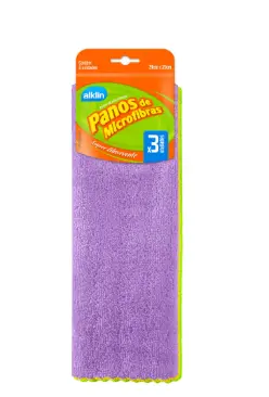 [ALK8167] KIT PANOS MICROFIBRAS C/3 ALKLIN  (CX 20 UNIDADES)