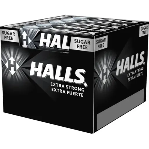[MO0023] HALLS PRETO SEM AÇÚCAR (DISPLAY 20 X 32 GR)