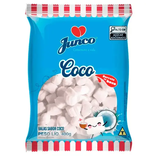 [JUN0001] BALA DE COCO JUNCO 400GR (15 X 400GR)