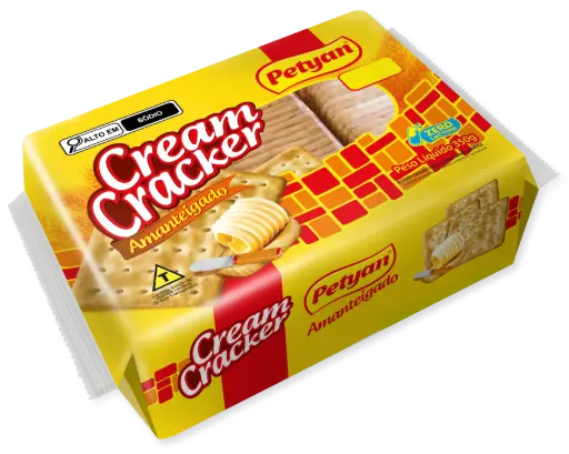 [PET009] BISCOITO CREAM CRACKER AMANTEIGADO PETYAN 350GR (20 X 350GR)
