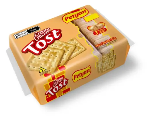 [PET010] BISCOITO CREAM CRACKER TOSTADO PETYAN 350GR (20 X 350GR)