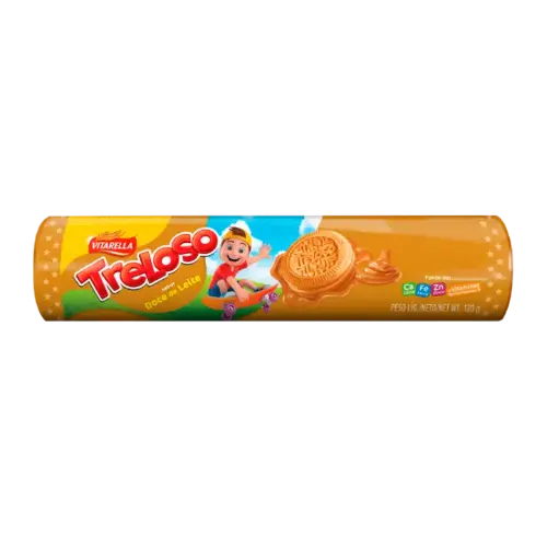 [VT0008] BISCOITO RECHEADO TRELOSO 120G DOCE DE LEITE (36 X 120GR)