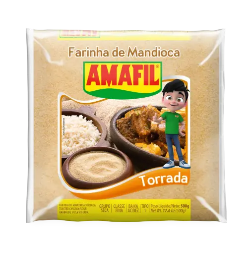 [AMF005] FARINHA DE MANDIOCA TORRADA FINA AMAFIL 1KG (20 X 1KG) 